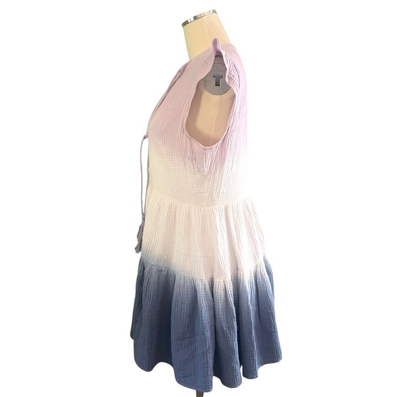 KARLIE Tie Dye Cotton Boho Mini Dress Sz S - Picture 6 of 12